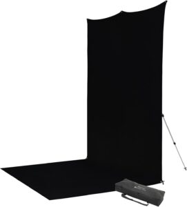 Wescott X-Drop Backdrop with black backdrop